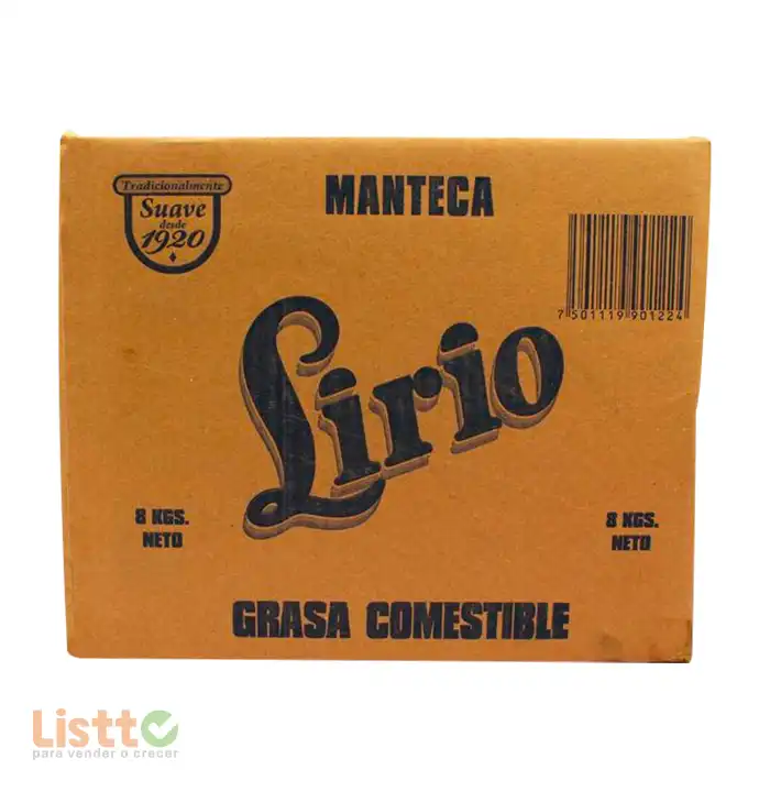 Manteca Lirio 8 kg.