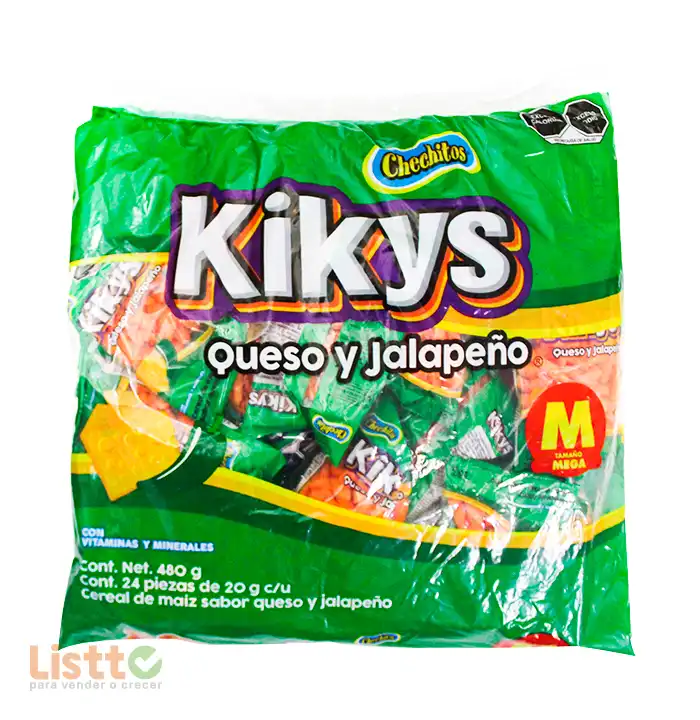 Chechitos Chechi Kikys Queso y Jalapeño Mega 24 pz.