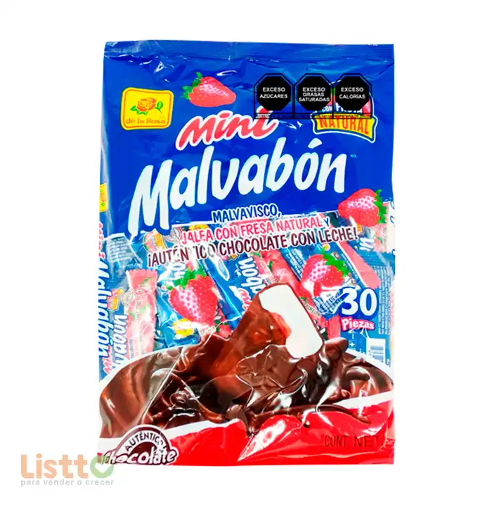 Dulce de La Rosa Mini Malvabón 30 Pz.