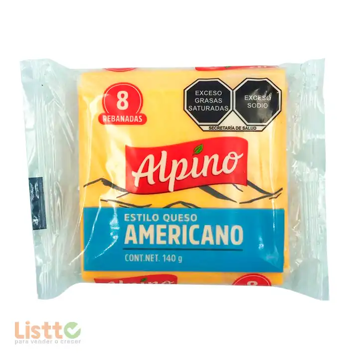 Queso Amarillo Americano Alpino 140 gr.