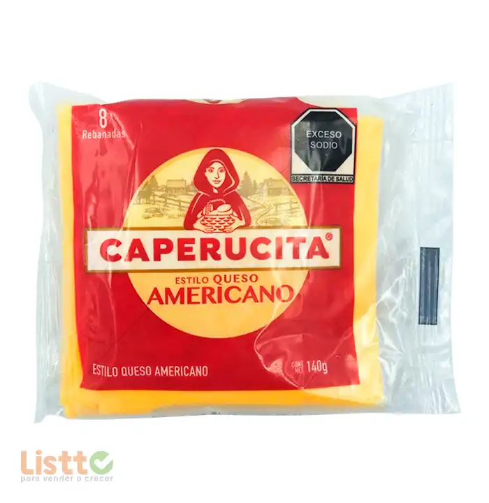 Queso Amarillo Americano Caperucita 140 gr.