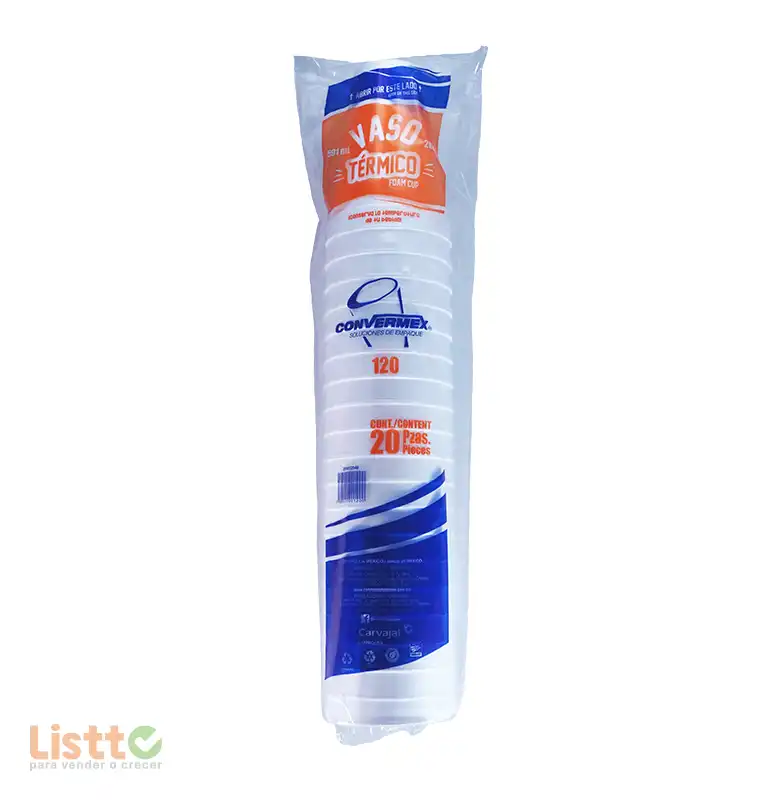 Vaso Térmico Convermex Número 120 20 pz.