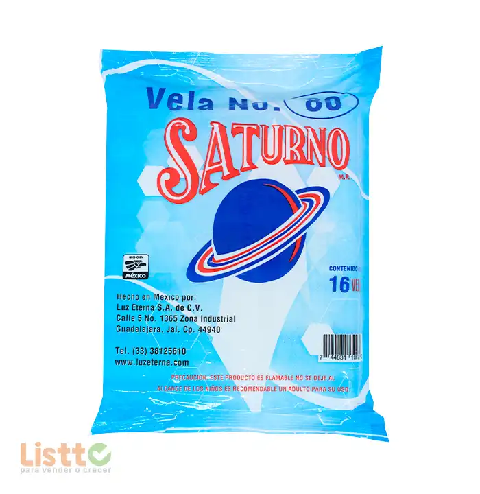 Vela Luz Eterna Saturno Bolsa 16 pz.