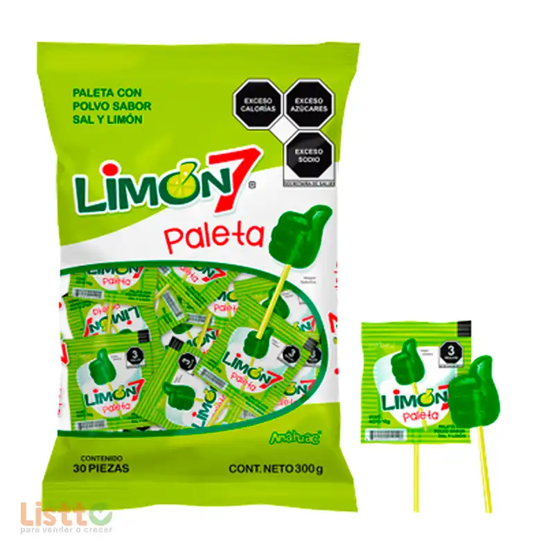paleta Anahuac Limón 7 30 pz.