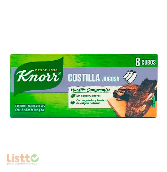 Knorr Caldo de Costilla 8 pz.