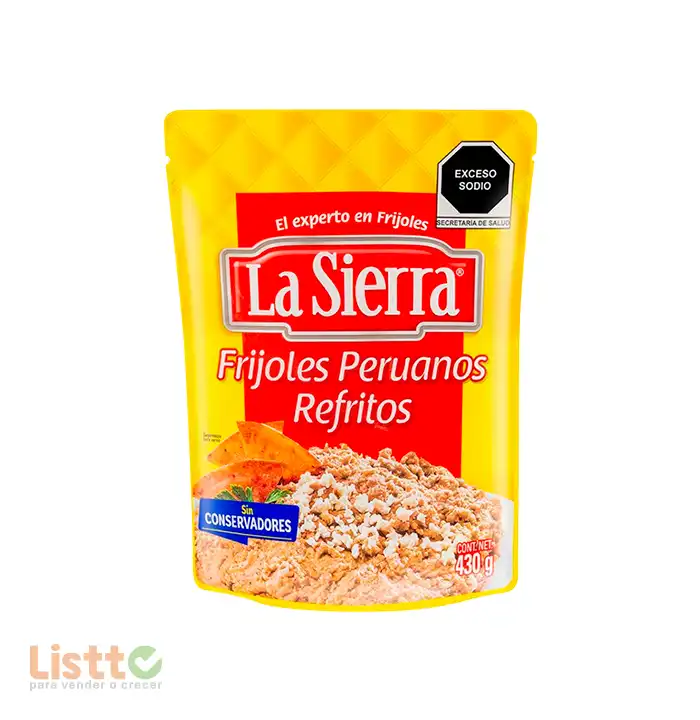 Frijol Peruano Refrito La Sierra Bolsa 430 Gr