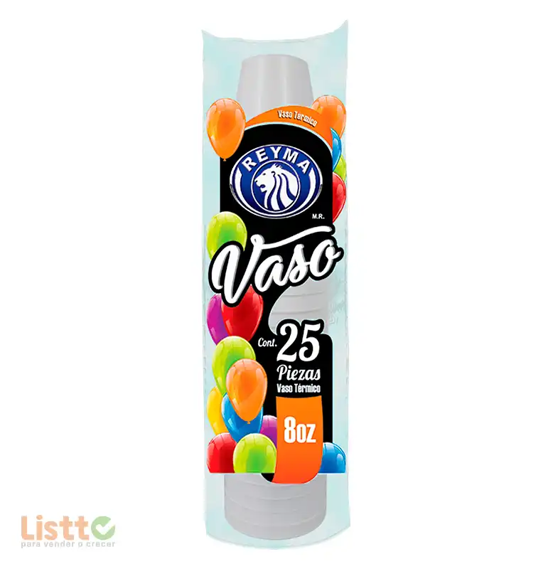 Vaso Térmico Reyma Número 8 25 pz.