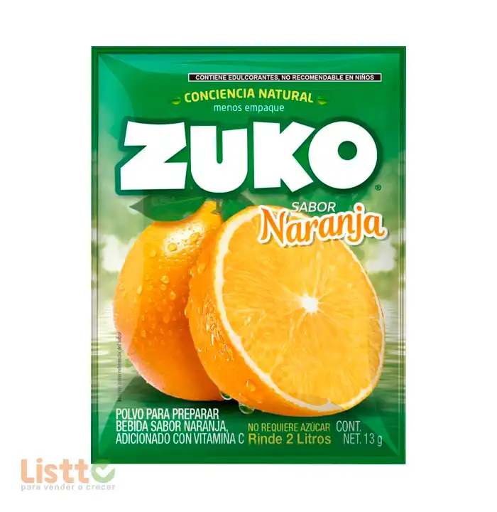 Refresco Zuko Naranja 15 gr.
