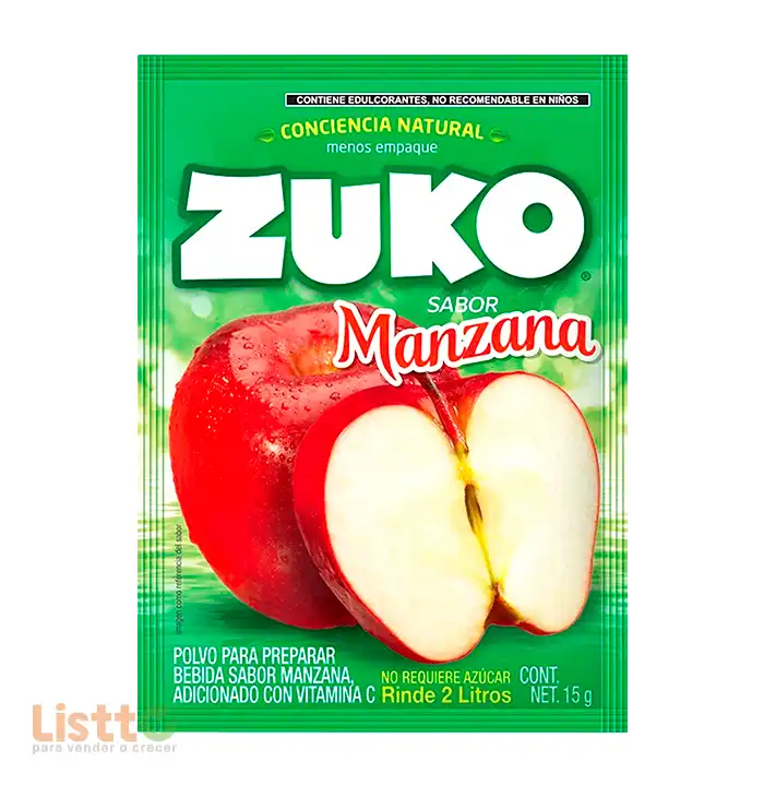 Refresco Zuko Manzana 15 gr.