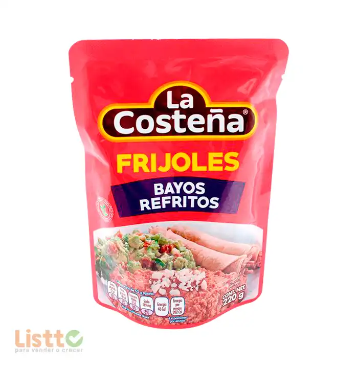Frijol Bayo Refrito La Costeña Bolsa 220 gr.