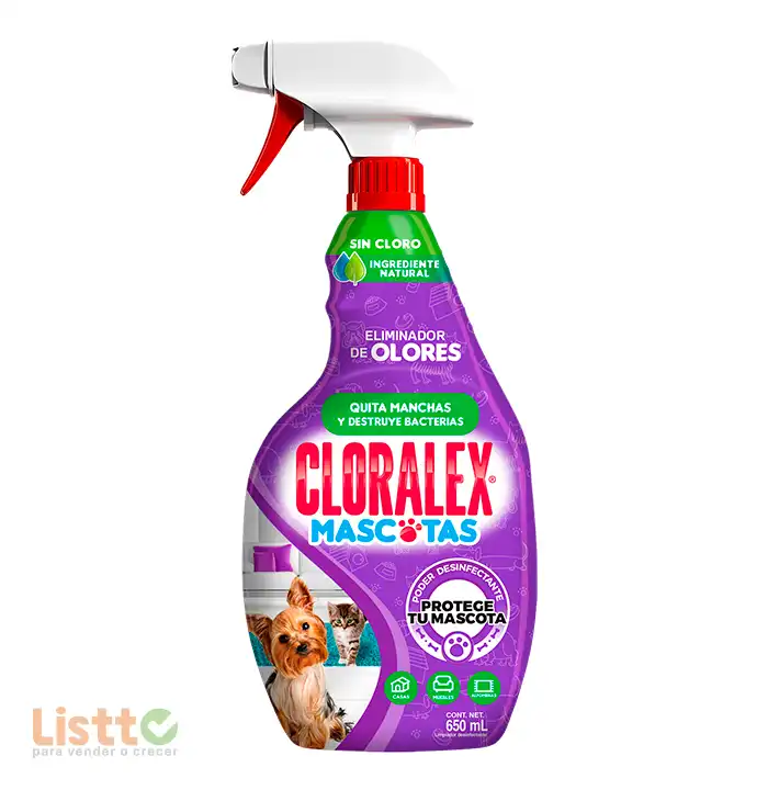 Blanqueador Cloralex Mascotas Interiores Gatillo 650 ml.