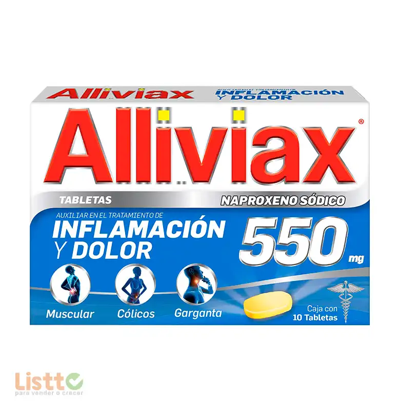 Alliviax 550 Mg.10 Tabletas