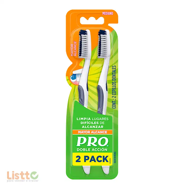 Cepillo Dental Pro Doble Acción 2 pz. Oferta