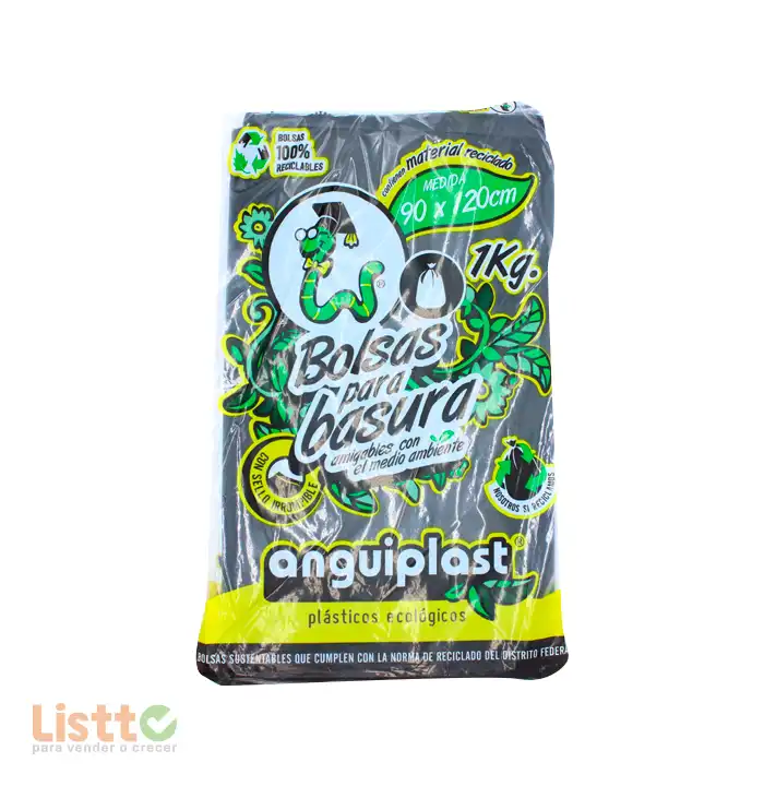 Bolsa para Basura Anguiplast Negra 90x120 1 kg.