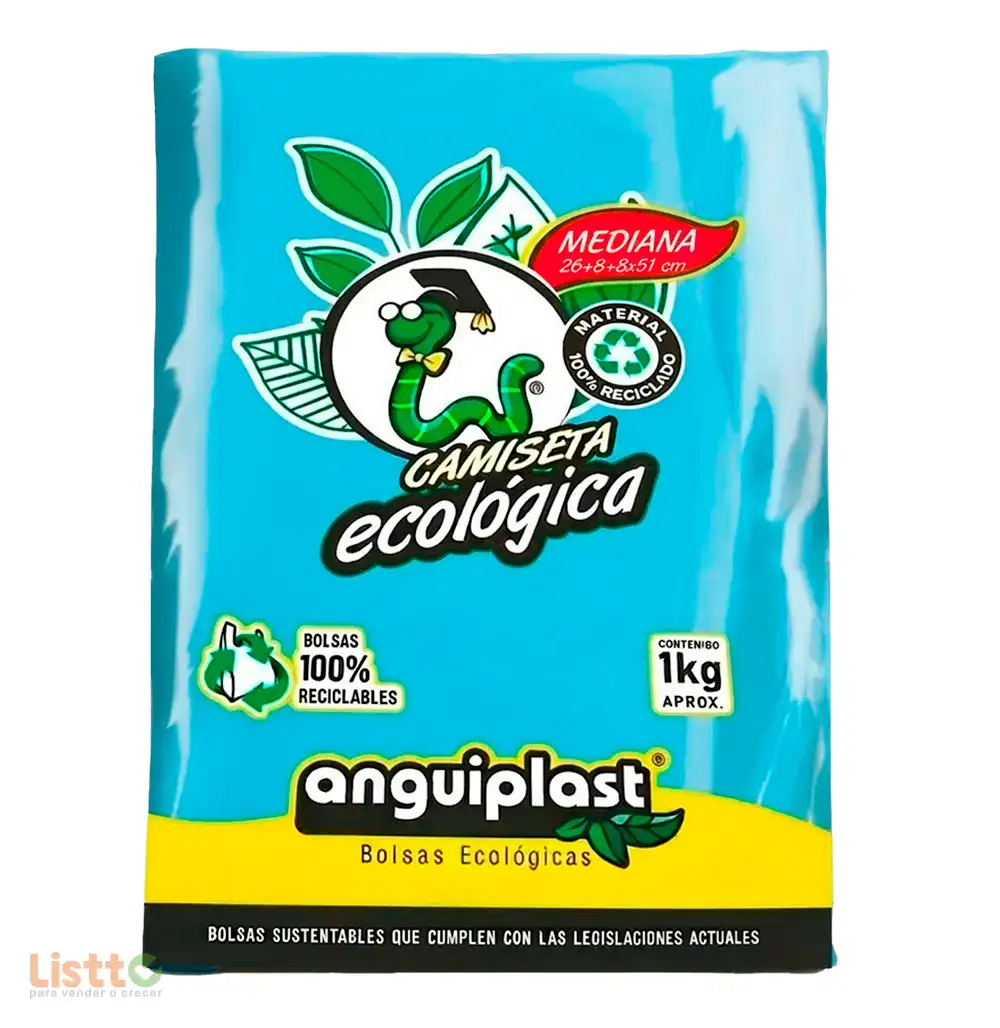 Bolsa de Camiseta Anguiplast Mediana 1 kg.