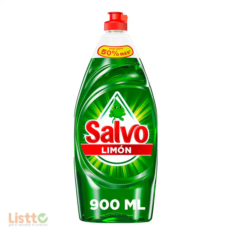 Detergente Salvo Limón Líquido 750 ml. Oferta 150 ml.