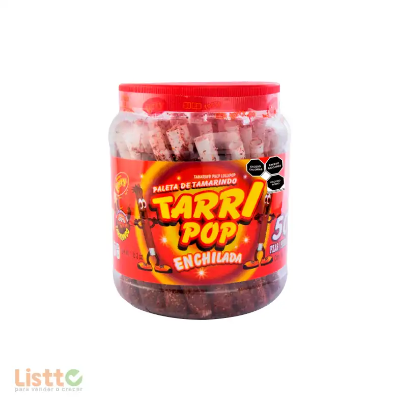 Paleta Tarry Pop Tamarindo con Chile 50 Pz.