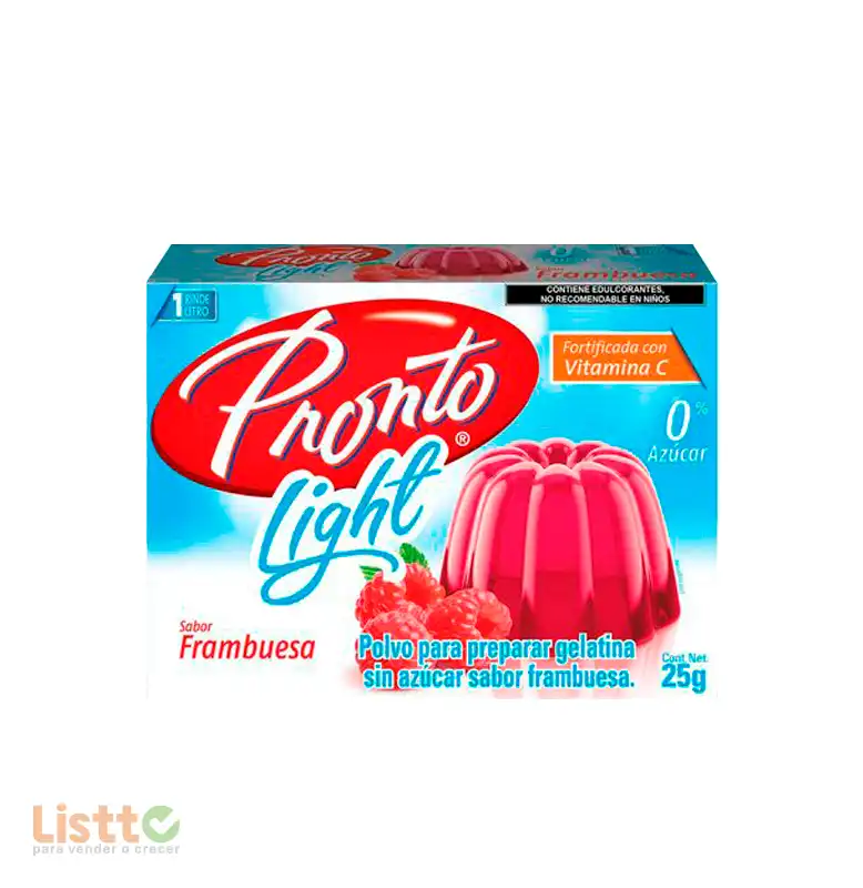 Gelatina Pronto Frambuesa Light 25 gr.