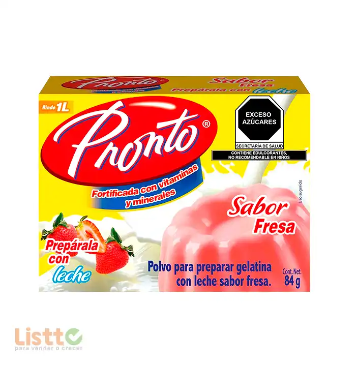 Gelatina Pronto Fresa Leche 84 gr.