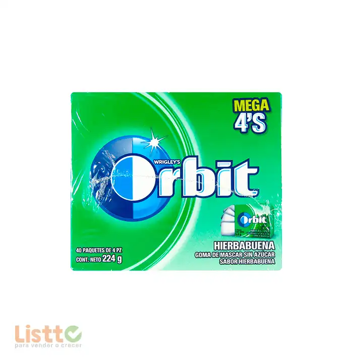 Chicle Orbit Hierbabuena 40 Pz.