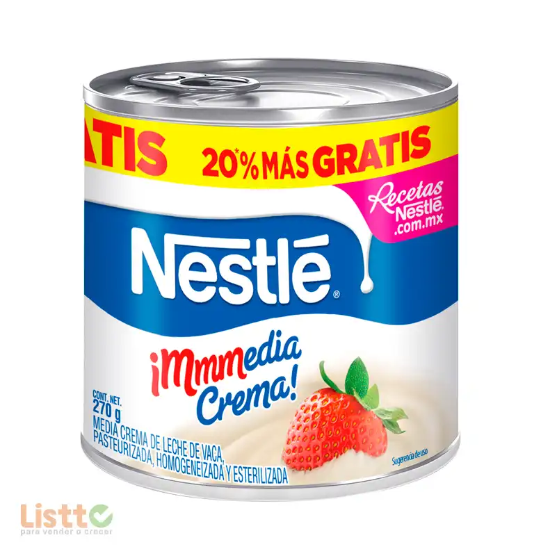 Media Crema Nestlé 225 gr. Oferta 20%