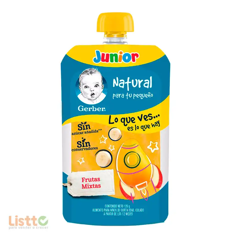 Gerber Junior Frutas Mixtas Pouch 120 gr.