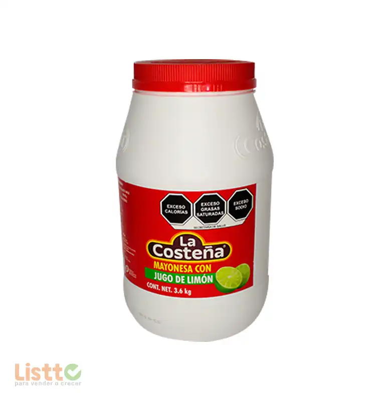 Mayonesa La Costeña con Limón 3.6 kg.