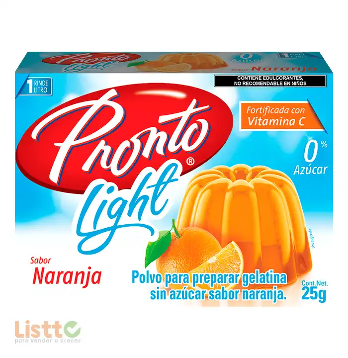 Gelatina Pronto Naranja Light 25 gr.