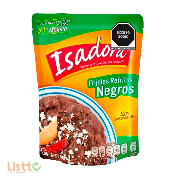Frijol Negro Refrito Isadora 220 gr.