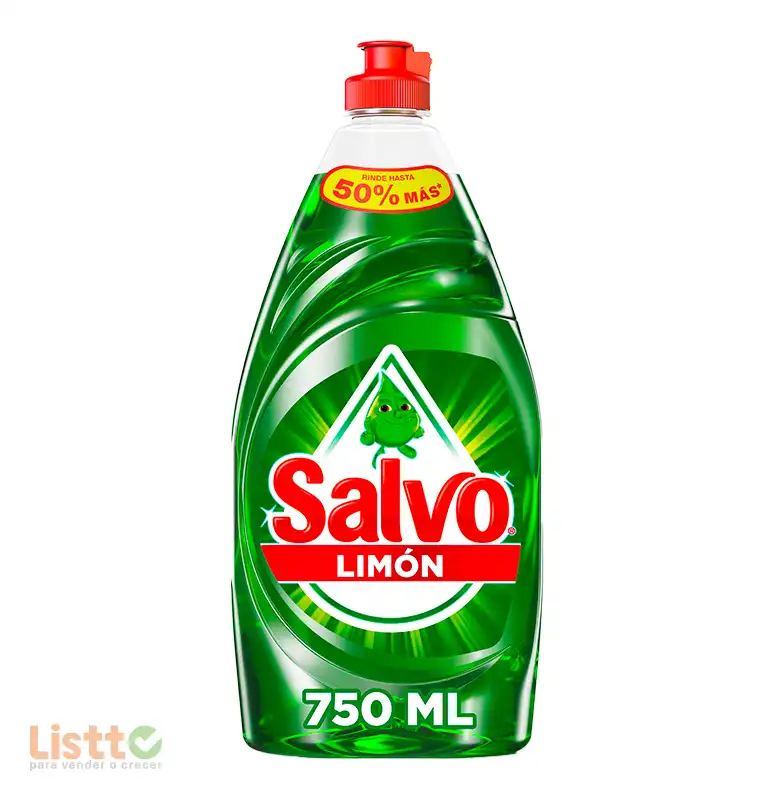 Detergente Salvo Limón Líquido 750 ml.