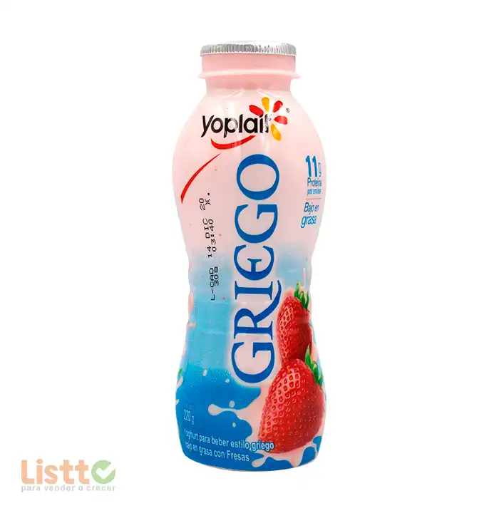 Yoghurt Yoplait Griego Fresa para Beber 220 gr.