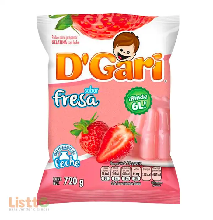 Gelatina D Gari Fresa 720 gr.