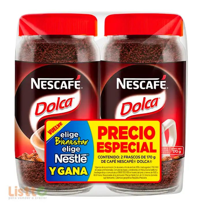 Café Nescafé Dolca 2/170 Gr. Oferta