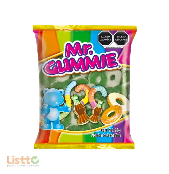Goma Mr. Gummie Aros de Fruta Manzana 1 Kg.