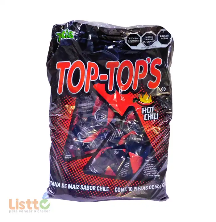 Frituras Totis Top-Tops Hot Chil Mega 10 pz.