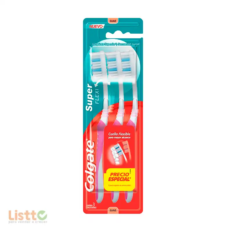 Cepillo Dental Colgate Super Flexi 3 pz.
