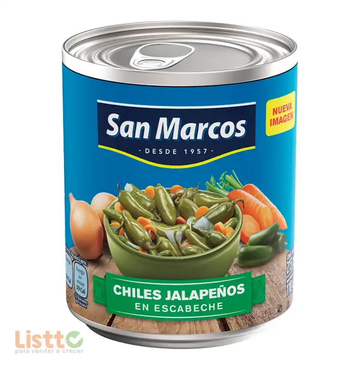 Chiles Jalapeños Enteros San Marcos 215 gr.