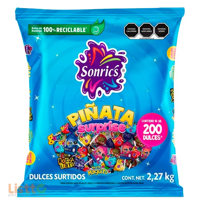 Piñata Surprise Sonrics 2.27 kg.