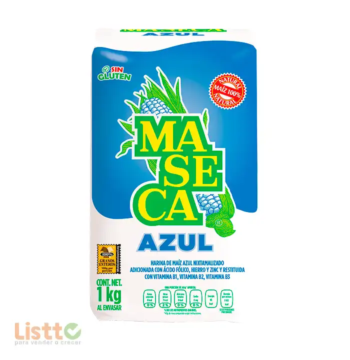 Harina de Maíz Maseca Azul 1 kg.