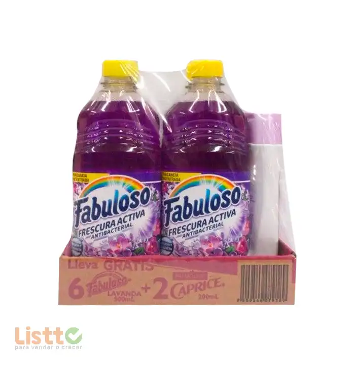 Limpiador Fabuloso Lavanda 6/500ml. + 2 Sh.200ml.
