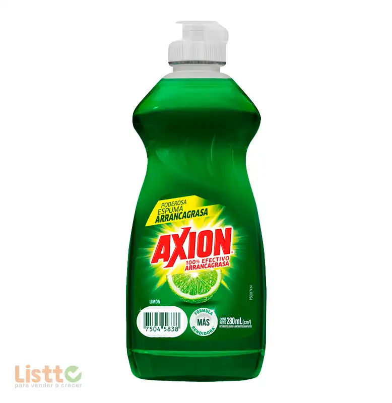Detergente Axión Limón Líquido 280 ml.