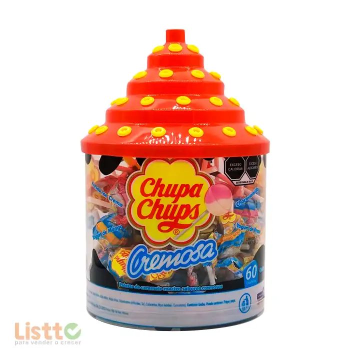 Paleta Chupa Chups Cremosa Surtida 60 Pz.