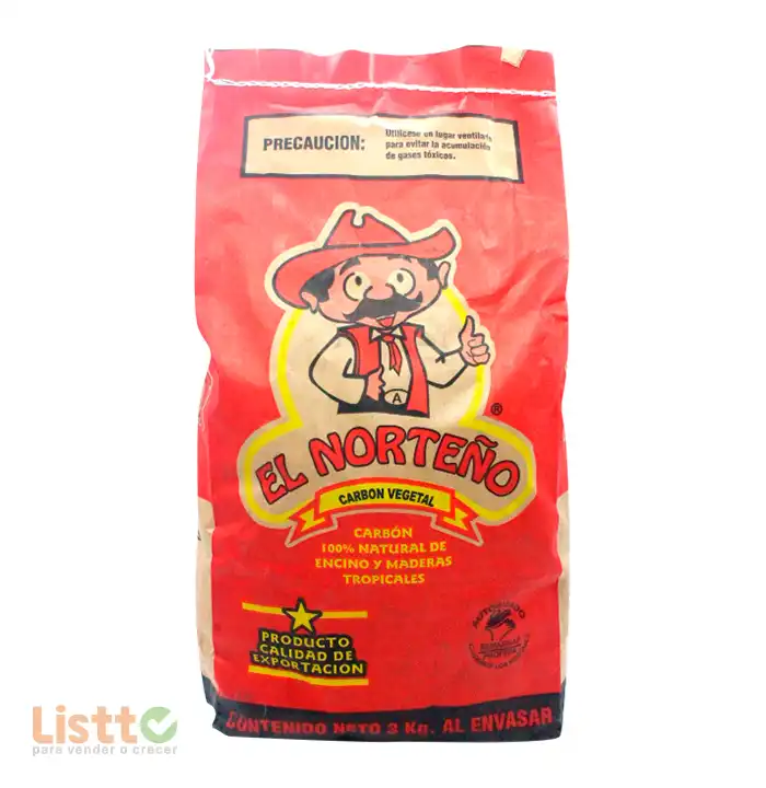 Carbón El Norteño 3 kg.