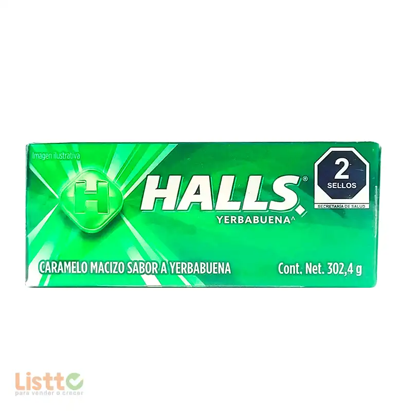 Pastilla Halls Yerbabuena 12 pz.