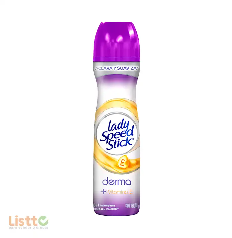 Desodorante Lady Speed Stick Derma Vitamina E Aerosol 150 ml.
