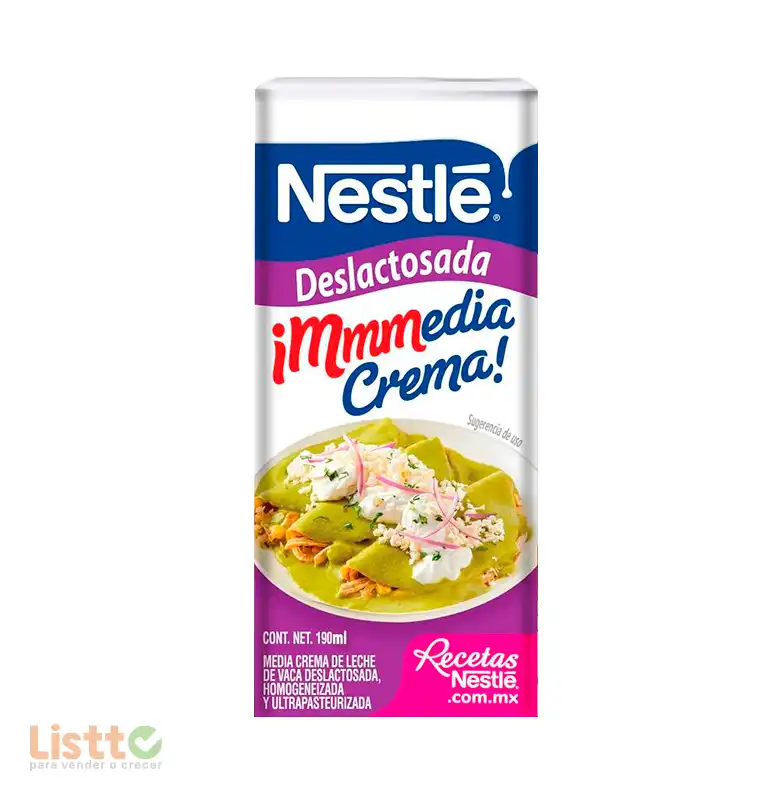 Media Crema Nestlé Deslactosada 190 gr.