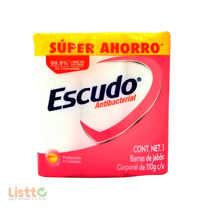 Jabón de Tocador Escudo Rosa 3/110 gr.