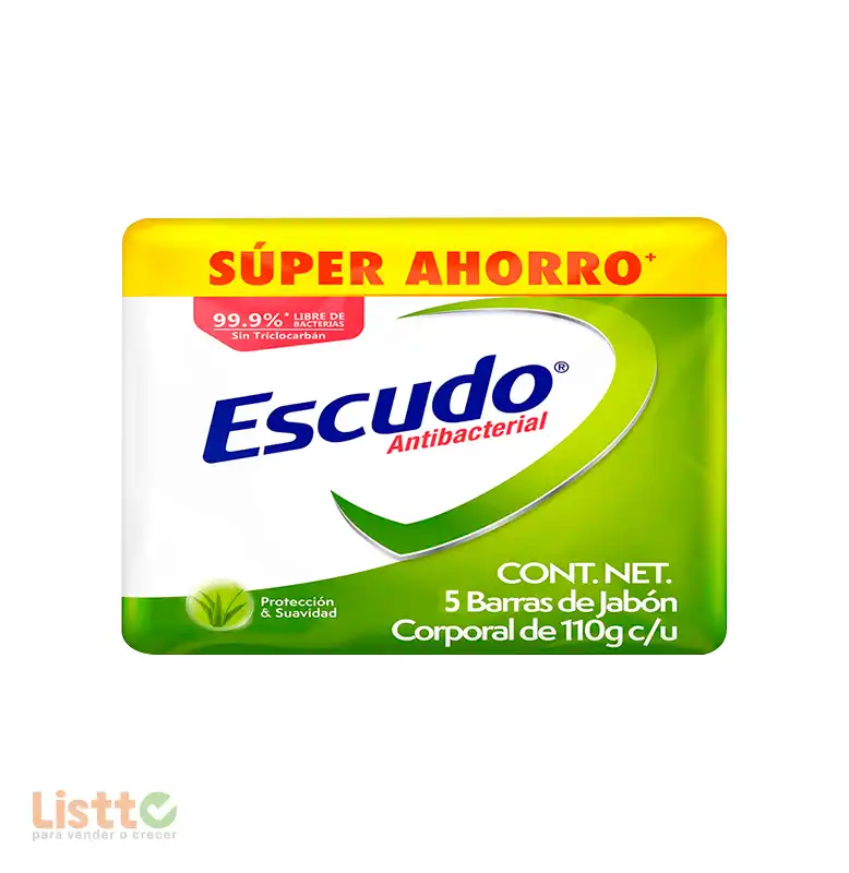 Jabón de Tocador Escudo Verde 5/110 Gr.
