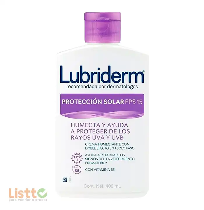 Crema Lubriderm Protección Solar FPS 15 400 ml.