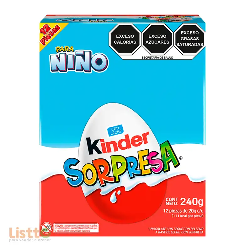 Chocolate Kinder Sorpresa Niño 20 gr.
